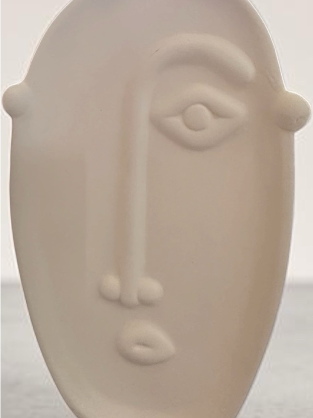 Tall Face Ceramic Pot